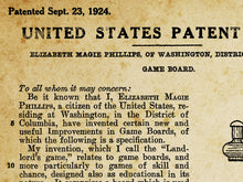 Load image into Gallery viewer, 1924 Landlord's Game Patent POSTER! (up to 24" x 36") - Board Game - Gaming History