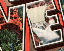 Load image into Gallery viewer, LAS VEGAS Large Letter Postcard POSTER! (up to 24 x 36) - Southwest - Vintage - Art