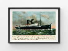 Load image into Gallery viewer, 1906 Ocean Liner POSTER! (up to 24 x 36) - Antique - Vintage - Room Decor - Art - Hangings - Large - Sea - Ocean - Beach - Romance - Cruise