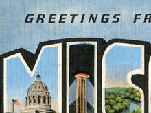 Load image into Gallery viewer, Vintage Missouri Travel POSTER! (up to 24" x 36") - Large Letter Postcard - Antique - Midwest - St Louis - Kansas City - Ozarks