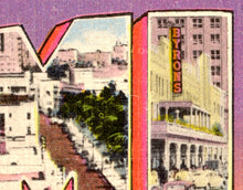 Load image into Gallery viewer, Miami Beach Vintage Postcard POSTER! (up to 24" x 36") - Florida - Large Letter - Art