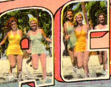 Load image into Gallery viewer, Miami Beach Vintage Postcard POSTER! (up to 24" x 36") - Florida - Large Letter - Art