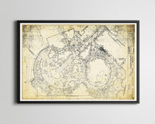 Load image into Gallery viewer, Vintage MGM Studios Mickey Mouse Plaza Blueprint POSTER! (up to full-size 24" x 36") - Magic Kingdom - Hollywood - Attraction - STEM - Art