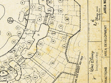 Load image into Gallery viewer, Vintage MGM Studios Mickey Mouse Plaza Blueprint POSTER! (up to full-size 24" x 36") - Magic Kingdom - Hollywood - Attraction - STEM - Art