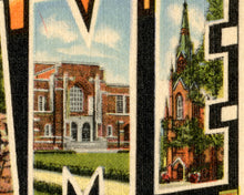 Load image into Gallery viewer, NOTRE DAME University Large Letter Postcard POSTER! (up to full-size 24" x 36") - Greetings - Fighting Irish - Football - College - Indiana