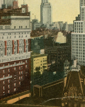 Load image into Gallery viewer, 1934 New York Illustrated POSTER! (up to 24" x 36") - Empire State Building - Blimp - Airship