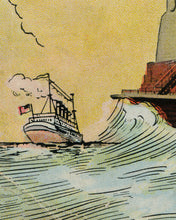 Load image into Gallery viewer, 1920's New York Illustrated POSTER! (up to 24" x 36") - NYC - Statue of Liberty - Ocean Liner