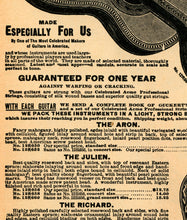 Load image into Gallery viewer, 1902 GUITARS (Pro) Catalogue Page POSTER! - Sears - Victorian - History