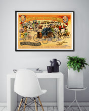 Load image into Gallery viewer, 1907 Barnum & Bailey / Duryea Postcard POSTER! (up to 24" x 36") - Circus - Ringling Bros. - Automobile