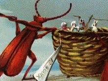 Load image into Gallery viewer, Victorian Christmas Card POSTER! - up to 24" x 36" - Season - Beetle - Bugs - Macabre - Holidays - Xmas - Gifts - Toys - Insects - Art