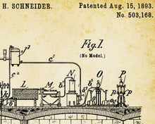 Load image into Gallery viewer, 1893 Schneider BEER Brewing Patent POSTER! (up to 24 x 36 inches) - Gifts