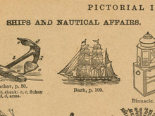 Load image into Gallery viewer, 1906 Ships and Nautical POSTER! (24 x 36 or smaller) - Webster Dictionary - Vintage