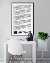 Load image into Gallery viewer, 1952 California Zephyr Train Cars POSTER! (up to full-size 24" x 36") - Travel - Vista Dome