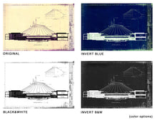 Load image into Gallery viewer, Space Mountain Blueprint POSTER! (24" x 36" or smaller) - Dated 1975 - Tomorrowland - Disneyland / Disney World - Fan Art - Decor - Vintage