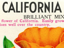 Load image into Gallery viewer, Vintage California Poppy Seed Packet POSTER! (up to 24" x 36") - Flowers - Decoration - Garden - Pop Art - Kitchen - Floral - Antique Sign
