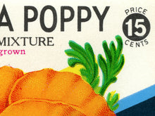 Load image into Gallery viewer, Vintage California Poppy Seed Packet POSTER! (up to 24" x 36") - Flowers - Decoration - Garden - Pop Art - Kitchen - Floral - Antique Sign