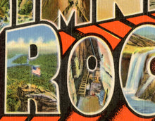 Load image into Gallery viewer, 1937 Chimney Rock Postcard POSTER! (up to 24" x 36") - Vintage Travel - North Carolina