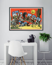 Load image into Gallery viewer, Greetings from THE DESERT Postcard POSTER! (up to 24" x 36") - Cactus -Southwest