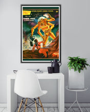 Load image into Gallery viewer, Science Fiction Paperback POSTER! - (up to full-size 24" x 36") - JULY 1956 - Robots - SciFi - Book - Lasers - Space - Reading - Kids