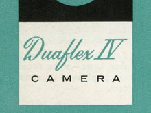 Load image into Gallery viewer, 1950's Duaflex Camera Manual POSTER! (up to 24 x 36 inches) - Kodak - Teal - Film - Photos