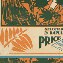 Load image into Gallery viewer, 1916 Hula and Hawaiian Music POSTER! (up to 24x36) - Hawaii - Girl - Music - Island - Tropical - Art - Vintage - Antique