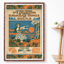 Load image into Gallery viewer, 1916 Hula and Hawaiian Music POSTER! (up to 24x36) - Hawaii - Girl - Music - Island - Tropical - Art - Vintage - Antique