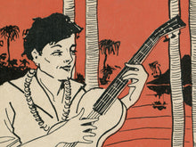 Load image into Gallery viewer, 1916 Hawaiian Songs and Hula Music POSTER! (up to 24" x 36") - Hawaii - Music - Island - Tropical - Art - Antique - Palm Trees - Ukulele