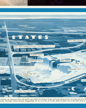 Load image into Gallery viewer, 1941 NIAGARA FALLS Map POSTER! (up to 24 x 36) - New York Central System Brochure - Maid of the Mist - Waterfall - Canada - Vintage - Art