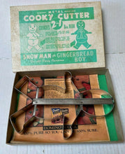 Load image into Gallery viewer, Vintage Cookie Cutter Box POSTER! (up to 24 x 36) - Gingerbread Man - Snowman - Cooky - Antique