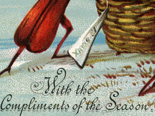 Load image into Gallery viewer, Victorian Christmas Card POSTER! - up to 24" x 36" - Season - Beetle - Bugs - Macabre - Holidays - Xmas - Gifts - Toys - Insects - Art