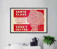 Load image into Gallery viewer, Vintage Santa Cookie Cutter Box POSTER! (up to 24 x 36) - Cooky - Antique - Baking