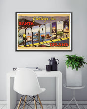 Load image into Gallery viewer, Santa Catalina Island Postcard POSTER! (24" x 36" or smaller) - Large Letter - Avalon - Casino Ballroom - California - Vintage Los Angeles