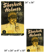 Load image into Gallery viewer, Sherlock Holmes 1941 Book Cover POSTER! (24"x36" or smaller) - Vintage - Literature - Reading - Mystery - Books - Antique - Doyle - Print
