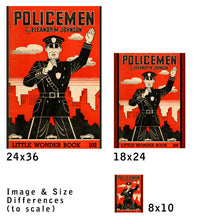 Load image into Gallery viewer, Vintage 1941 "Policemen" Book POSTER (up to 24" x 36") - Cops - Police - Modern