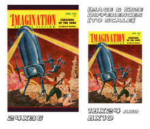 Load image into Gallery viewer, Vintage SciFi Paperback Cover POSTER! (up to 24x36) - APRIL 1958 - Robots - Science Fiction
