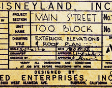 Load image into Gallery viewer, Vintage DISNEYLAND Train Station Blueprint POSTER! (up to 24" x 36") - 1955 - Disney - Main Street USA - Patent Art - Attraction - Rides