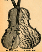 Load image into Gallery viewer, Vintage VIOLINS Catalog Page POSTER! (24" x 36" or smaller) - Sears, Roebuck, & Co. - Steampunk - Stradivarius - Advertising - Ads - Music