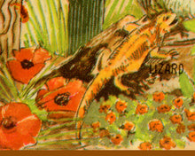 Load image into Gallery viewer, 1930's Desert Wildlife POSTER! (24" x 36" or Smaller) - Vintage Postcard - Southwest - Animals - Cactus - Roadrunner - National Parks