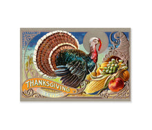 Load image into Gallery viewer, 1909 Thanksgiving Turkey Poster: Retro Fall Harvest Postcard Wall Art, Decoration
