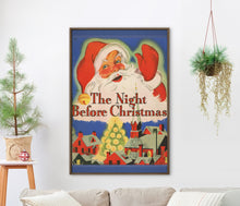 Load image into Gallery viewer, 1943 Night Before Christmas Book POSTER! (up to 24&quot; x 36&quot;) - Santa Claus - Decoration - Tree - Village
