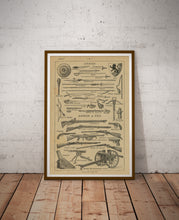 Load image into Gallery viewer, Vintage Weapons Poster - 1931 French Dictionary Image
