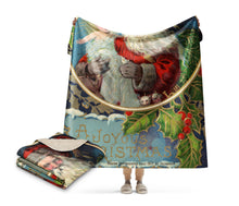 Load image into Gallery viewer, 1912 Santa &amp; Jesus Christmas Blanket - Extra Large Sherpa Throw
