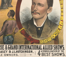 Load image into Gallery viewer, 1880 Vintage Circus Poster – Barnum Greatest Show on Earth, Elephant, Acrobat, Antique Circus Wall Art Print, Retro Carnival Decor
