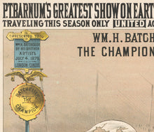 Load image into Gallery viewer, 1880 Vintage Circus Poster – Barnum Greatest Show on Earth, Elephant, Acrobat, Antique Circus Wall Art Print, Retro Carnival Decor
