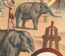Load image into Gallery viewer, 1880 Vintage Circus Poster – Barnum Greatest Show on Earth, Elephant, Acrobat, Antique Circus Wall Art Print, Retro Carnival Decor

