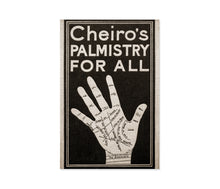 Load image into Gallery viewer, 1916 Palmistry Palm Reading Poster, Antique Book Cover Print, Edwardian Wall Art, Chiromancy

