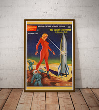 Load image into Gallery viewer, 1957 Retro Sci-Fi Woman Art Print – Bold 1950s Poster, Science Fiction – Spaceship
