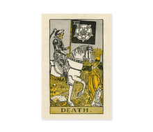 Load image into Gallery viewer, Death Tarot Poster, Vintage Tarot Wall Art, 1918 De Laurence Gothic Print
