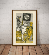 Load image into Gallery viewer, Death Tarot Poster, Vintage Tarot Wall Art, 1918 De Laurence Gothic Print
