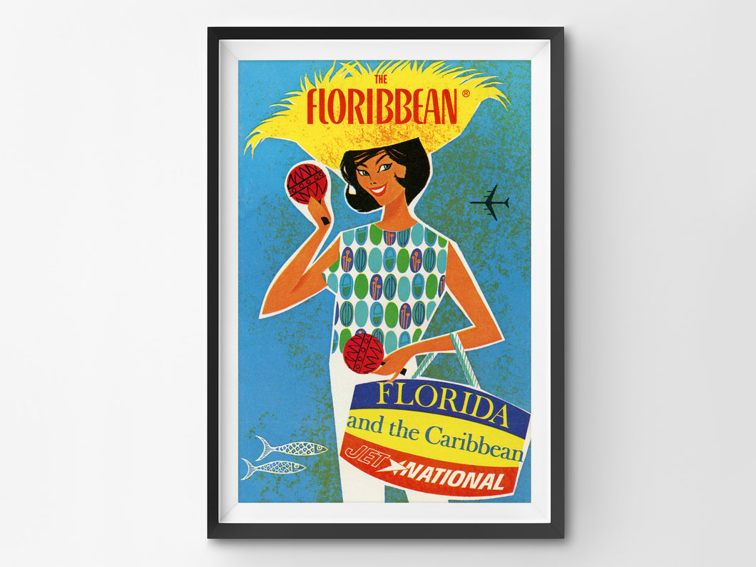 Vintage Floribbean Travel Brochure POSTER! (up to 24